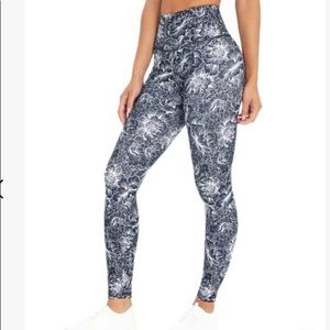 NWT Balance Collection Black Peonies High Waist Leggings Size Small